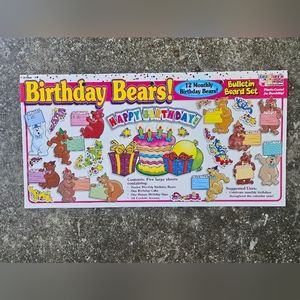 Teacher's Friend Teacher Decor Birthday Bear Bulletin Board Set Poster
